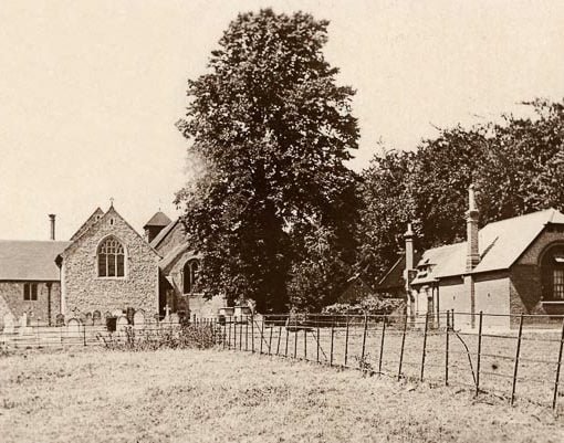 Compton Church and School c1916