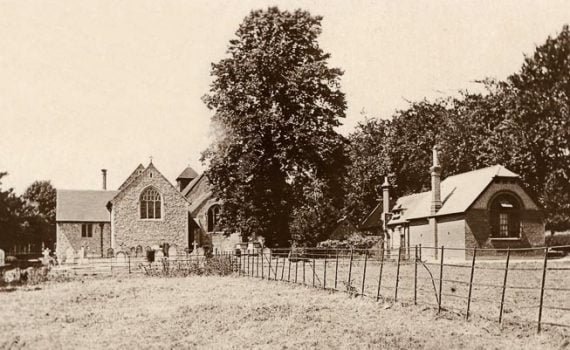 Compton Church and School c1916