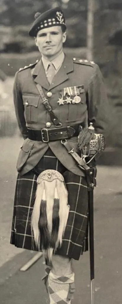 Major James K Nairne of the Seaforth Highlanders in 1959